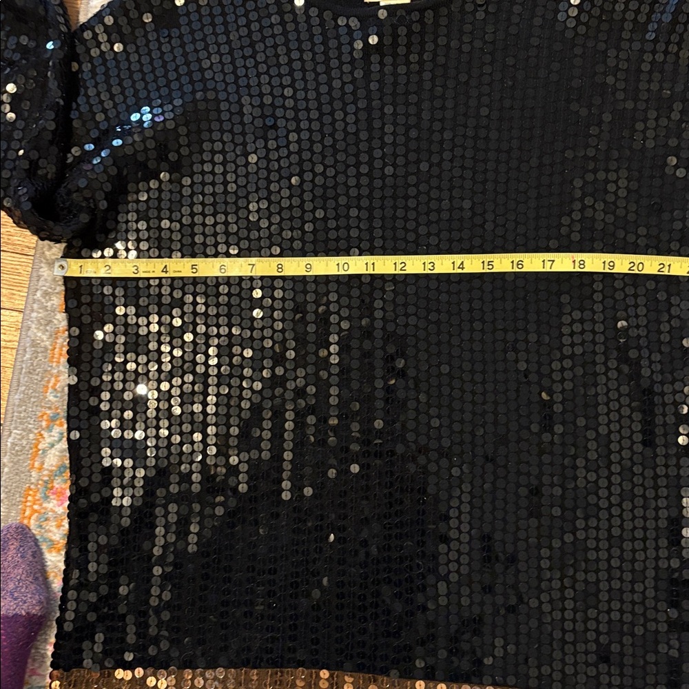 Black & copper sequined dress. - Picture 5 of 8